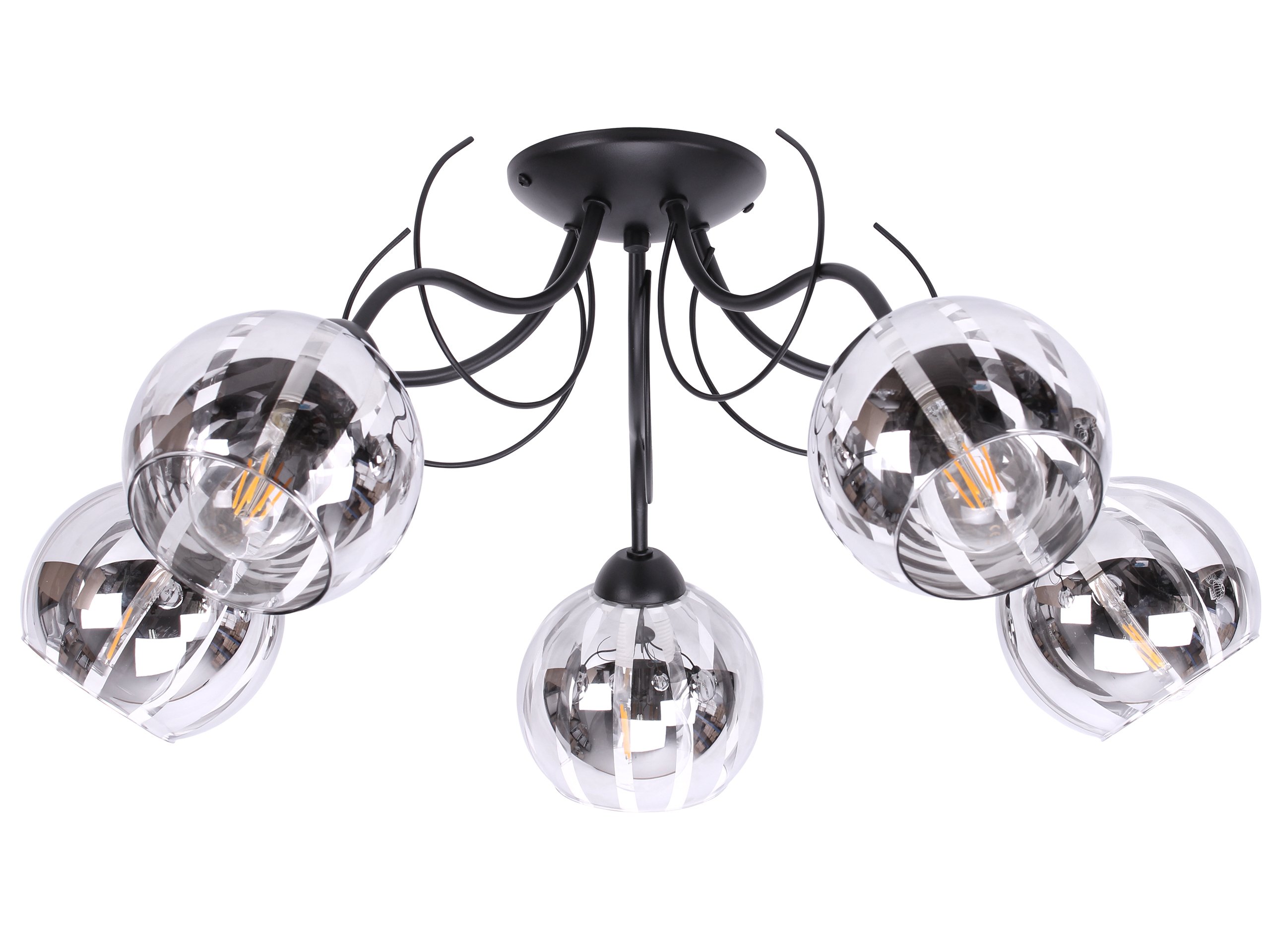 

Stylowa Lampa Wisząca Sypialnia Salon Klosz Chrom