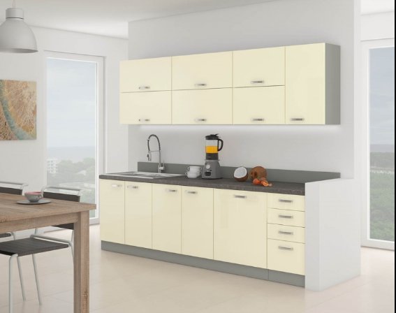 Kuchnia Grey Bianca Karmen Rose Połysk Marka Stolarz Lempert