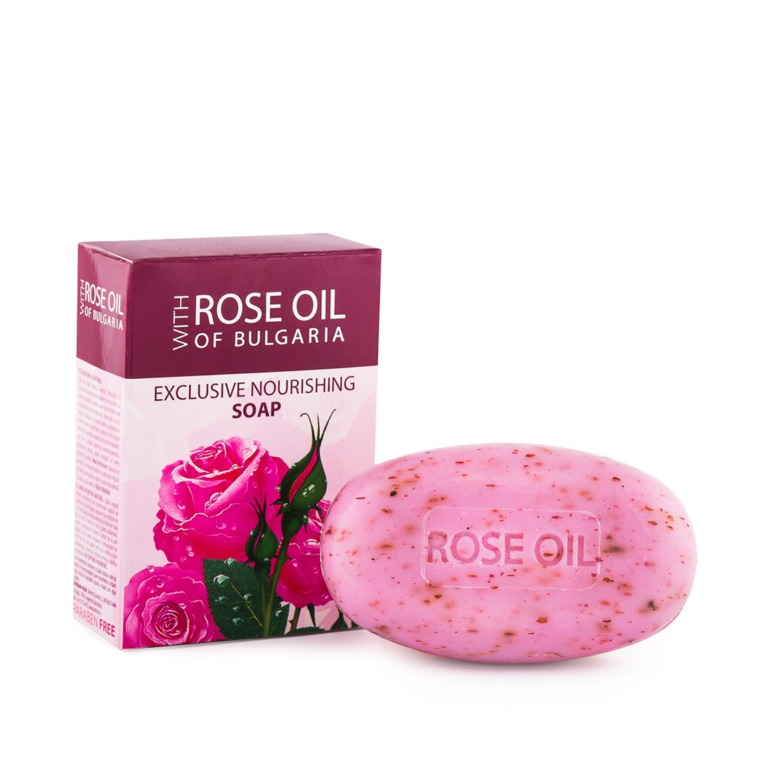 MYDŁO RÓŻANE ODŻYWCZE ROSE OIL OF BULGARIA 100G