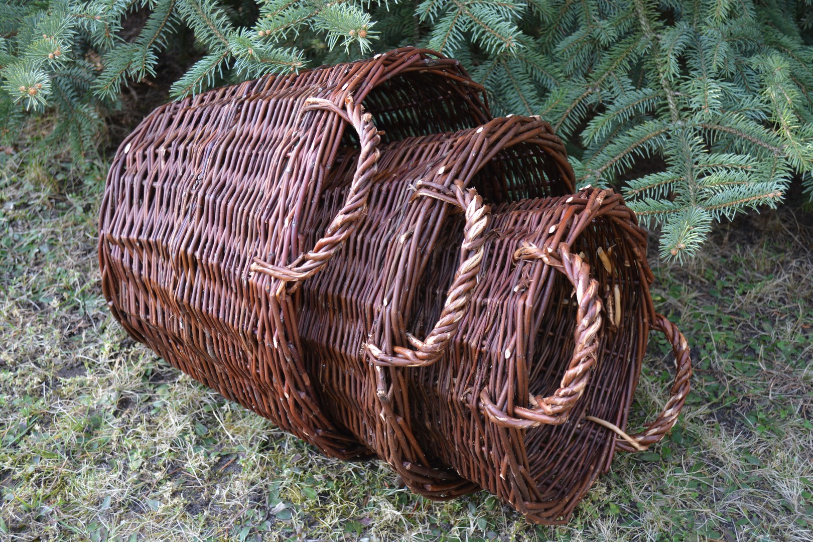 KOMPLET 3 SZT. KOSZE WIKLINOWE DONICA Z WIKLINY Rodzaj kosz