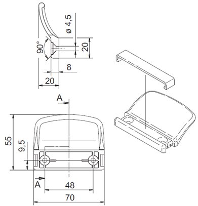ZATRZASK BALKONOWY POCHWYT OKNO DRZWI DĄB Marka inna