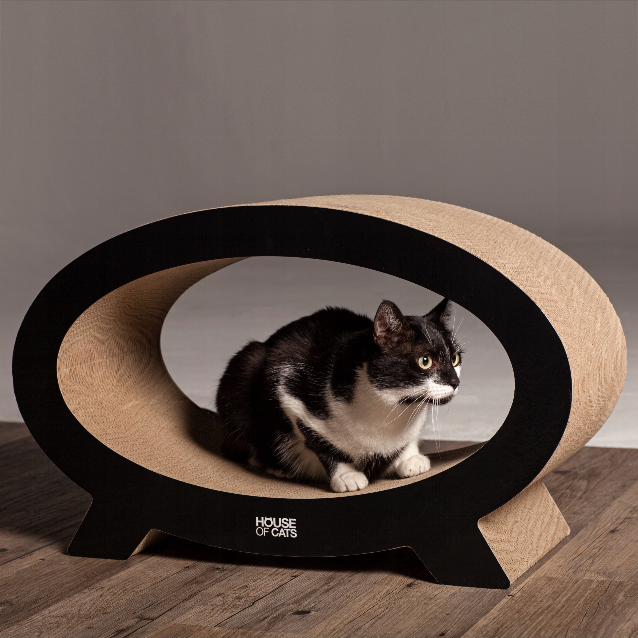 Levně Velké kartonové škrabadlo a lehátko House of Cats Elipso