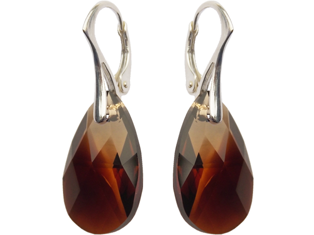 

Kolczyki Swarovski Migdał 22mm Topaz Blend