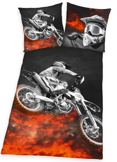 Pościel młodzieżowa 140X200 Motor Motocykl Motocross Motocykle Cross Motory