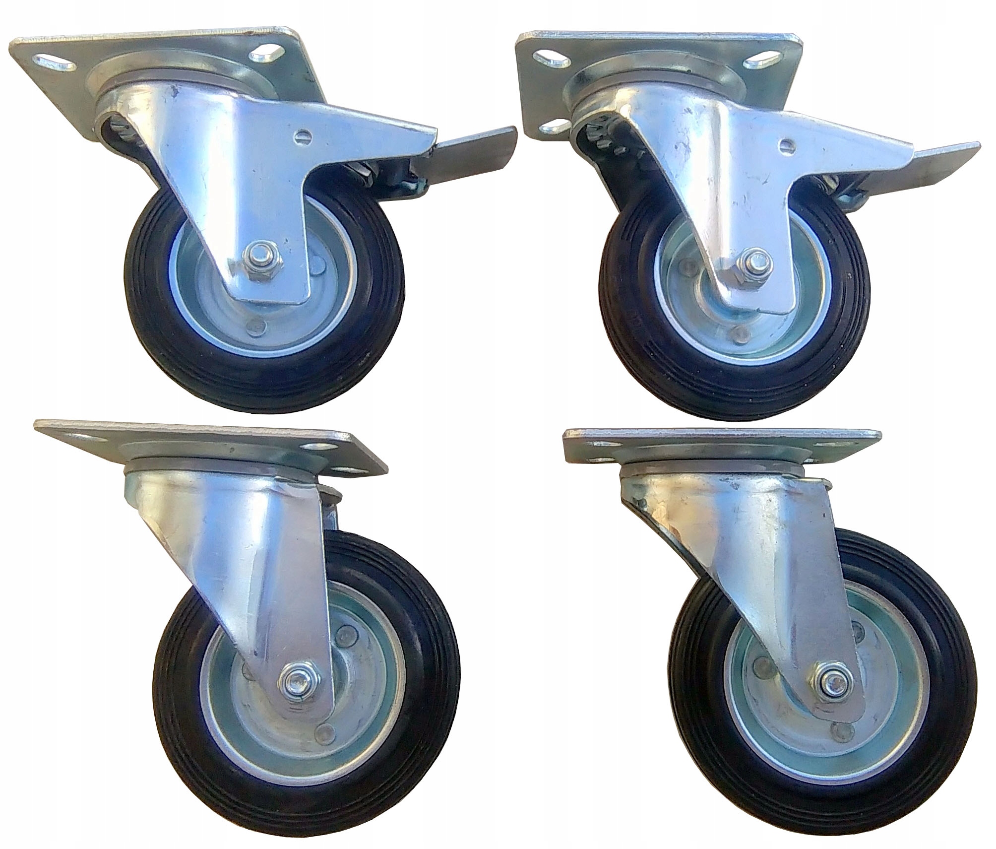 Kolečko 100 mm kolečka brzda sada 4 ks