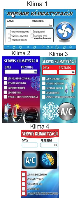 Naklejka Serwisowa wymian OLEJU ROZRZĄDU KLIMA LPG Rok wydania 2023