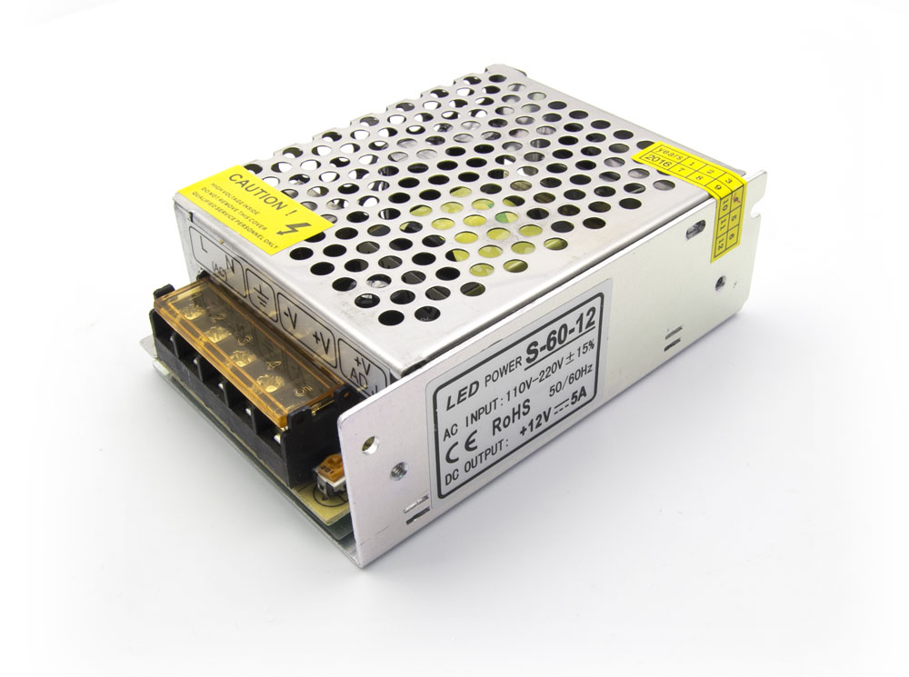 ZASILACZ MODUŁOWY 12V 60W 5A TAŚMA LED MONTAŻOWY