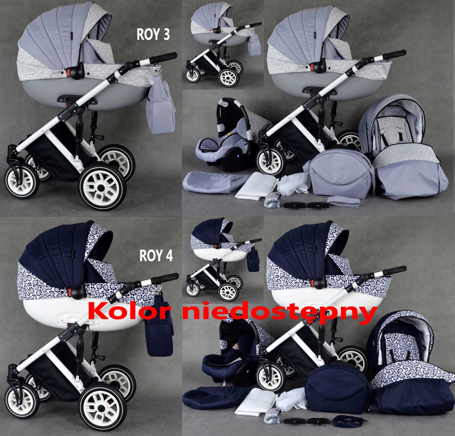 WÓZEK DZIECIĘCY 4W1 ROYS 360 BabeBoss Liczba kół 4