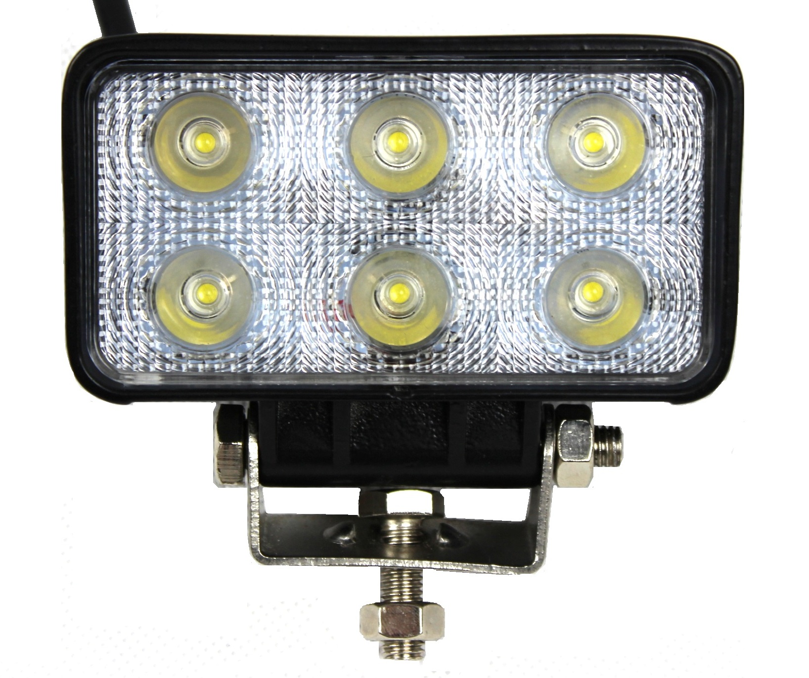 Рабочая лампа 6 LED галогенная прямоугольная 18W 12-24V марка машины Бизон чехол IH Claas Deutz-Fahr Fendt Ford JCB John Deere Lamborghini Landini Massey Ferguson MTZ Belarus New Holland Renault же Ursus Zetor другое