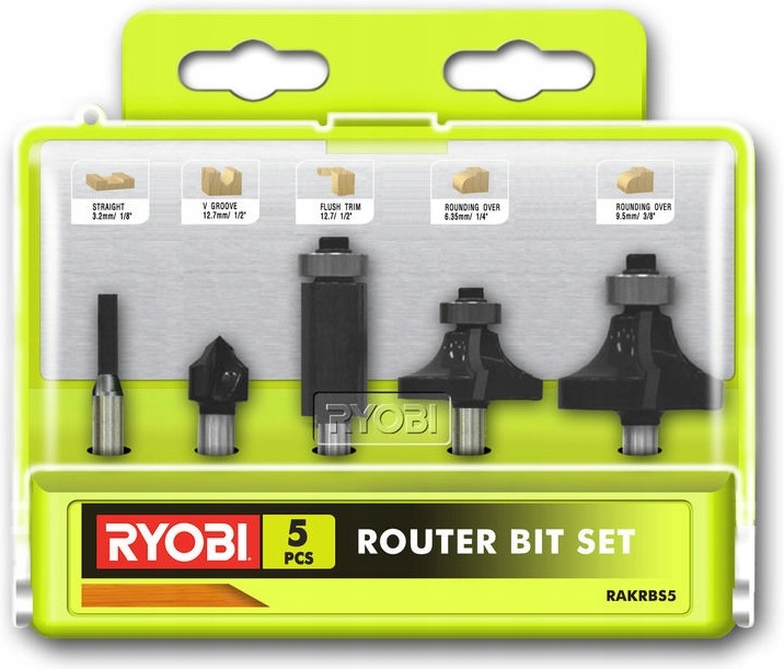 

Zestaw Frezów 5 Szt Frezarka Ryobi RAKRBS5 R18TR-0