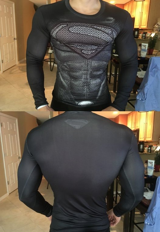 Koszulka Termoaktywna ALTER EGO SUPERMAN M Kolor dominujący czarny