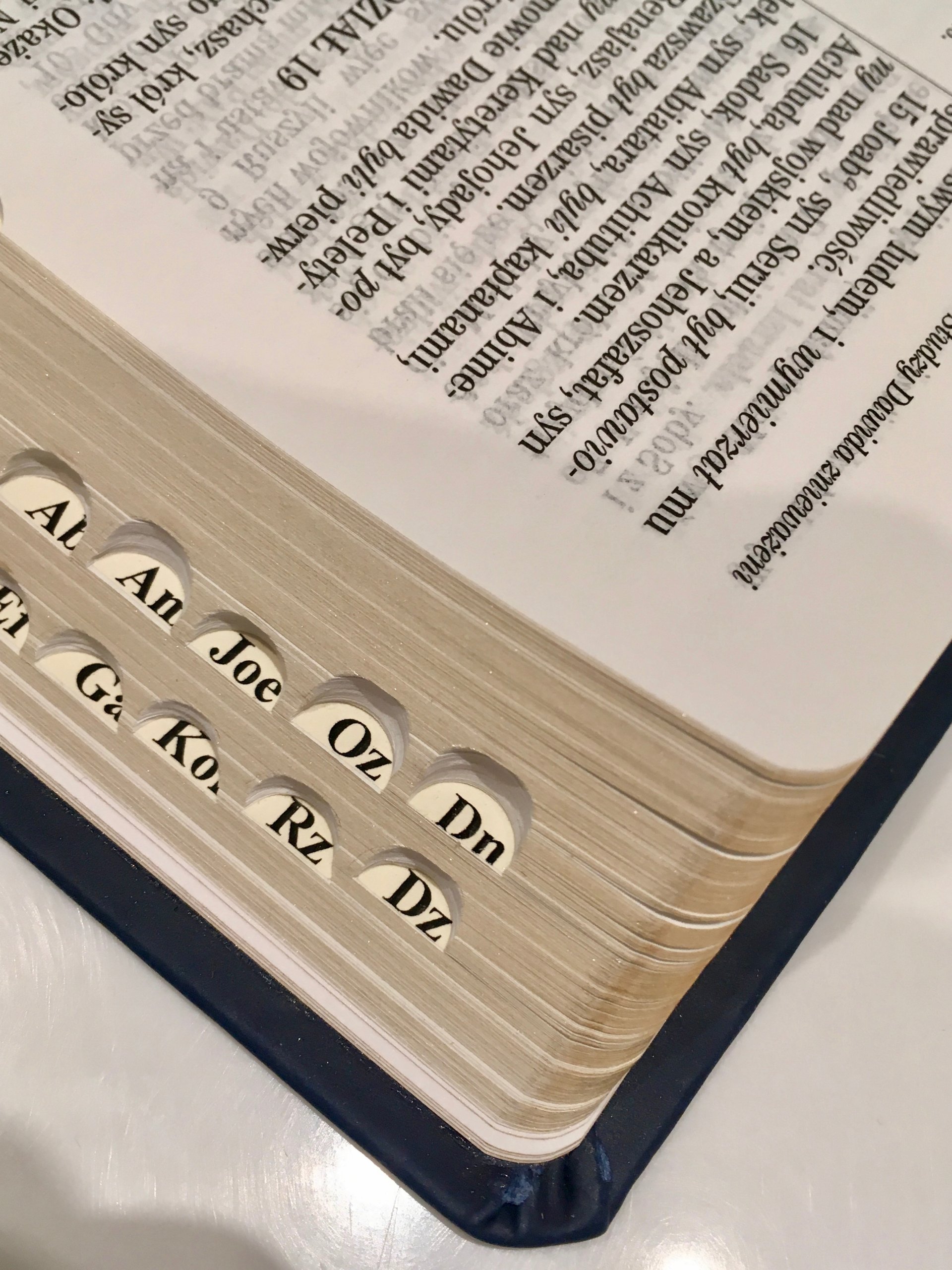 BIBLIA GDAŃSKA ŚREDNIA Z PAGINATORAMI,ZŁOCENIAMI Okładka miękka