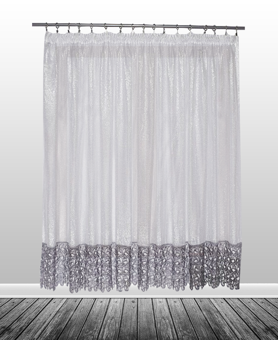 

Szron Firanka Gotowa 400x150 gipiura 30 cm Szara