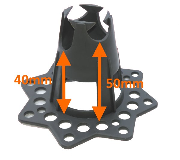 DYSTANS POD ZBROJENIE 40/50 250sz STYROPIAN PIASEK Marka bez marki