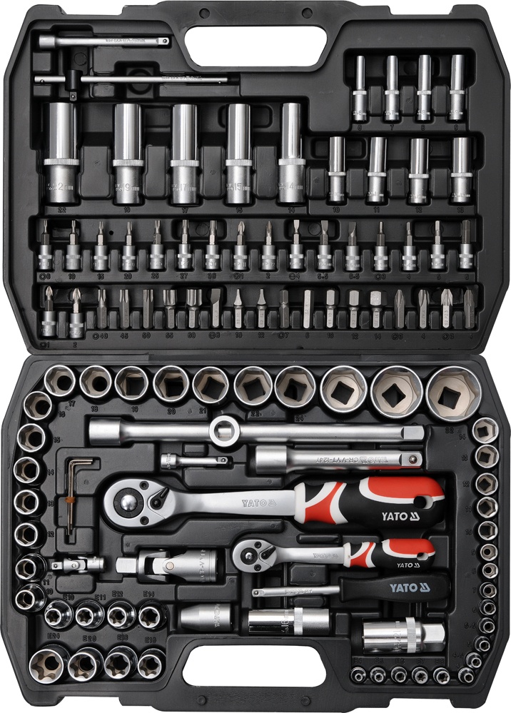 ZESTAW 108el KLUCZE NASADOWE YATO YT-3879 + 6-22 Liczba elementów w zestawie 108