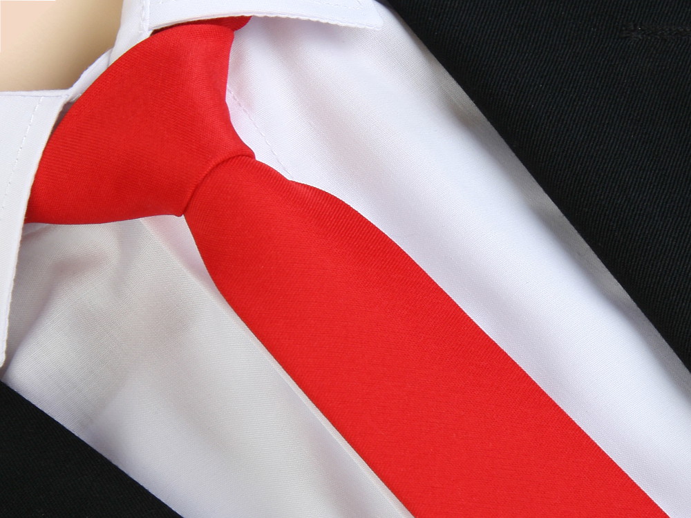 KRAWAT GŁADKI WĄSKI ŚLEDŹ 5 cm PROMOCJA - KOLORY Materiał dominujący poliester