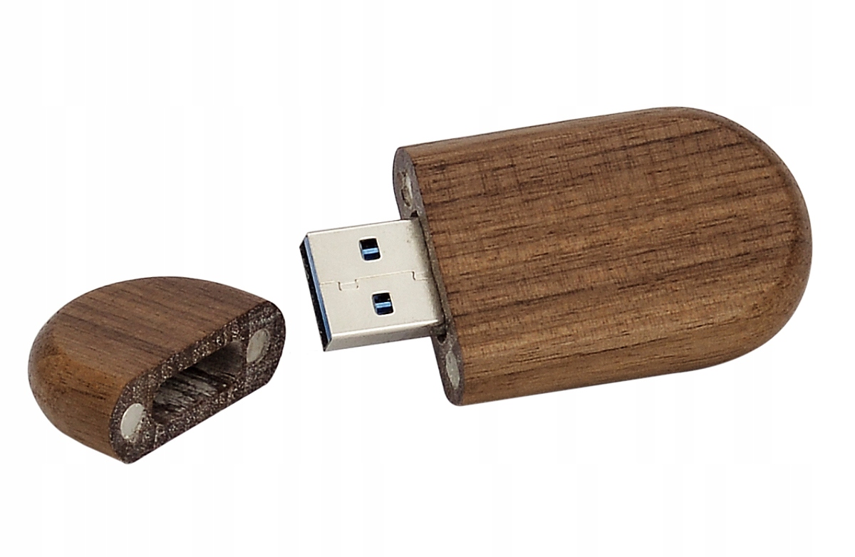 Drewniany PENDRIVE na foto + GRAWER LOGO 16 GB 3.0 Kolor brązowy