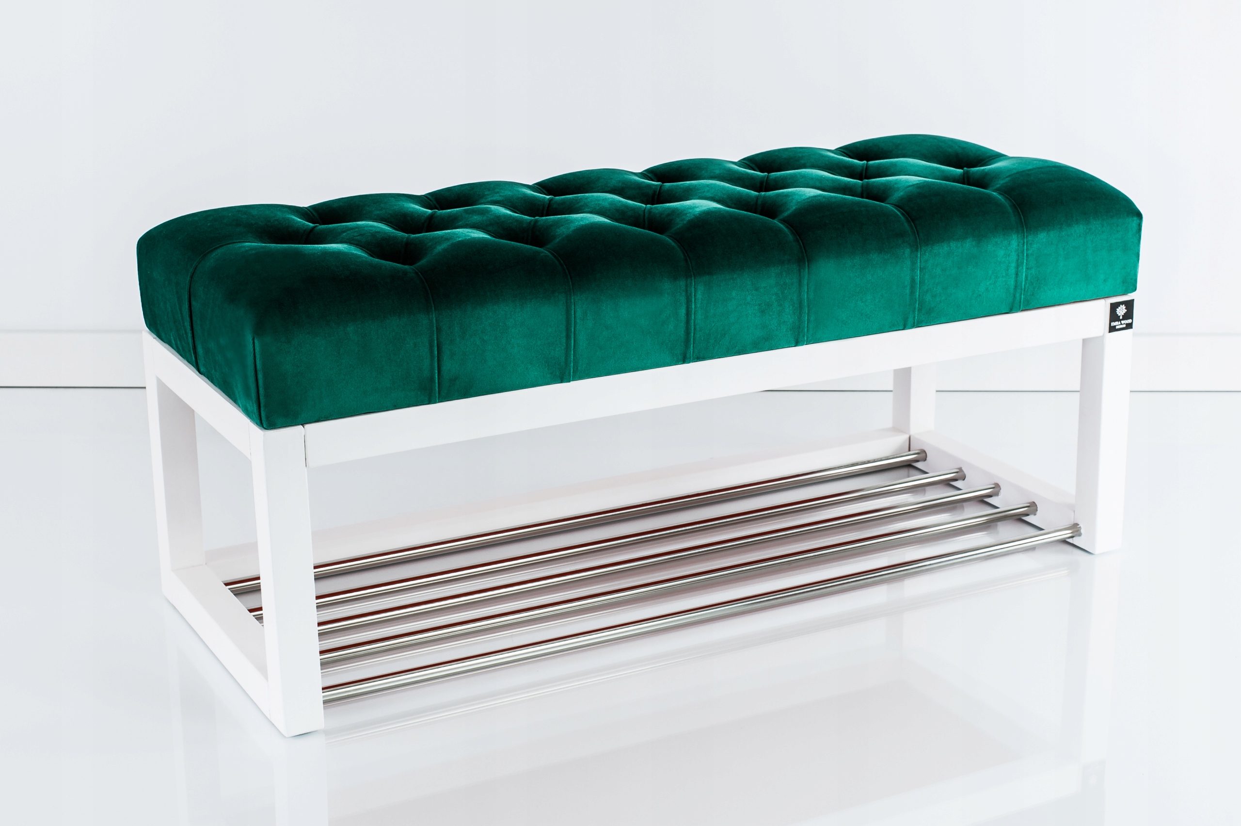 50 Producent Ławka Pikowana Zieleń EMRA WOOD Szerokość mebla 50 cm