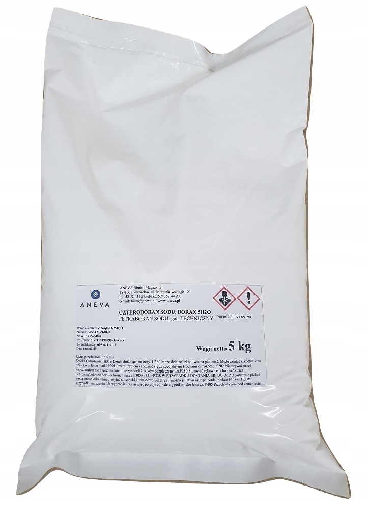 

Borax 5H2O Boraks worek 5kg 99,9% Najlepszy