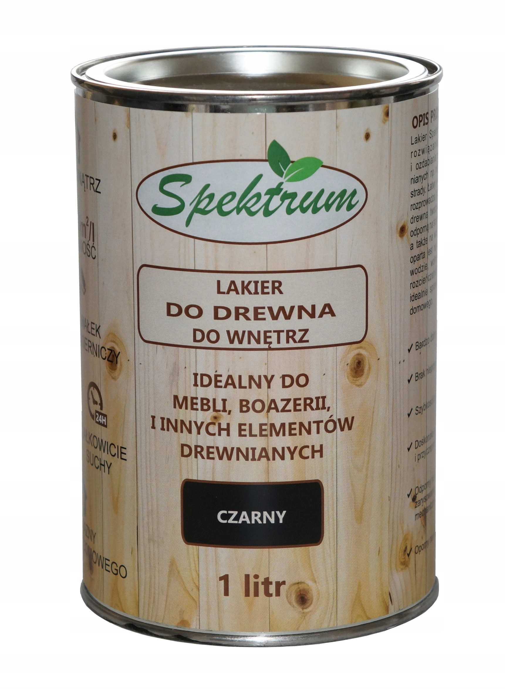 

Lakier do drewna Spektrum czarny 1L