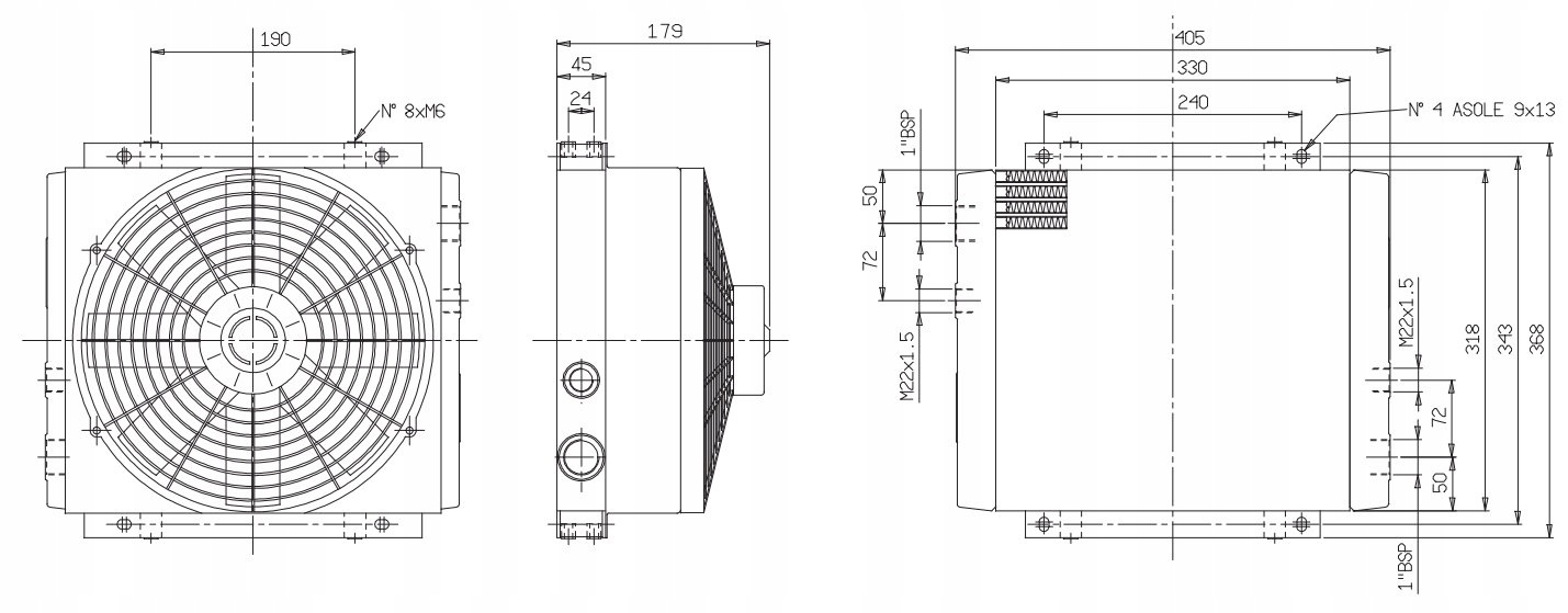 CHŁODNICA OLEJU C-AL-6.0 Z WENTYLATOREM 24V Producent części SM