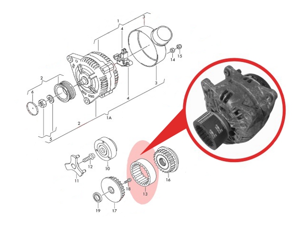 GUMA ŁĄCZNIK PASEK SPRĘŻARKI DO VW TRANSPORTER T5 Numer katalogowy części AQ1367915