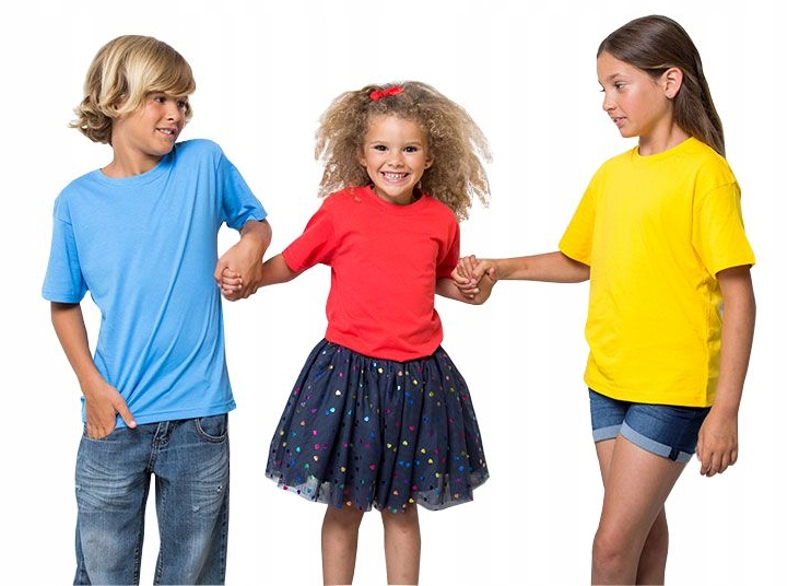 T-SHIRT DZIECIĘCY koszulka JHK TSRK-150 biała 3-4 WH 104 Rozmiar (new) 104 (99 - 104 cm)