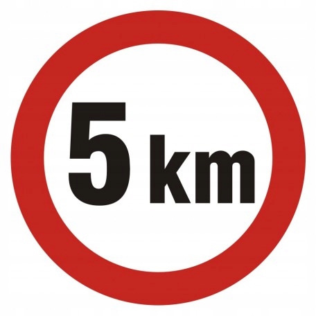 

Ograniczenie prędkości 5km znak 33x33 płyta Pcv