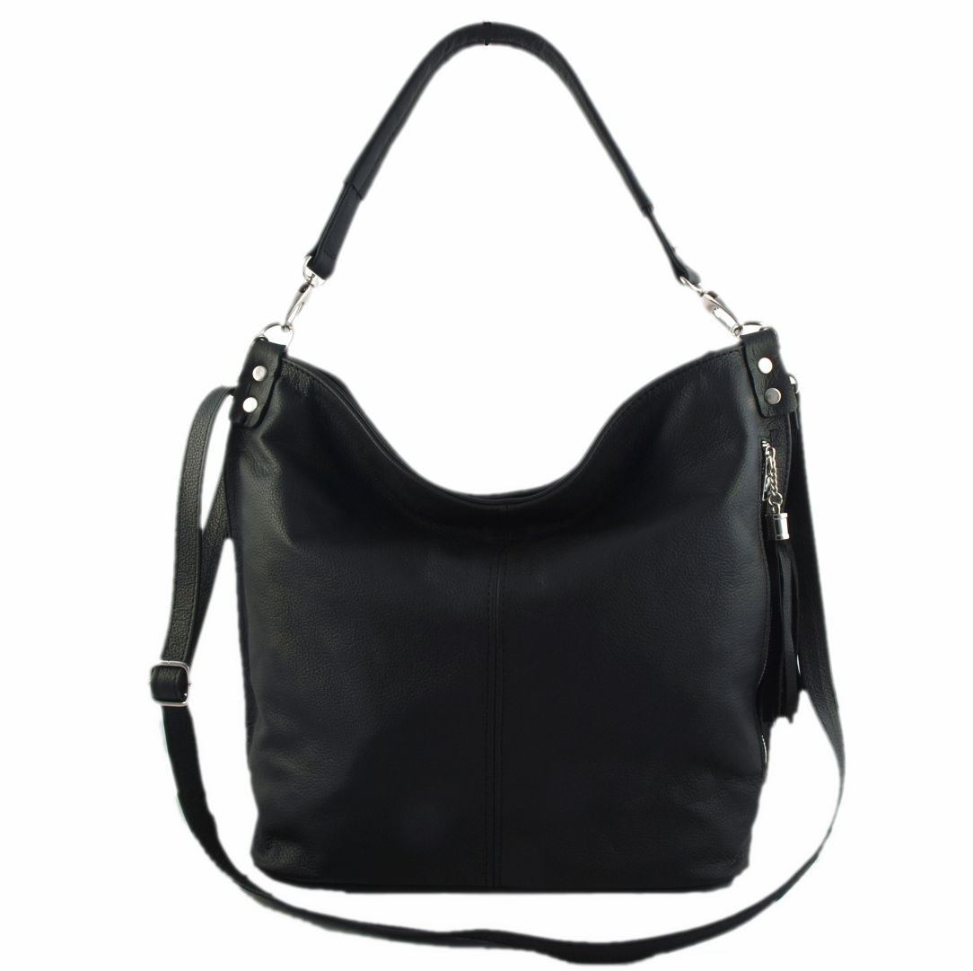 TOREBKA SKÓRZANA WOREK CZARNA LISTONOSZKA TORBA Marka inna