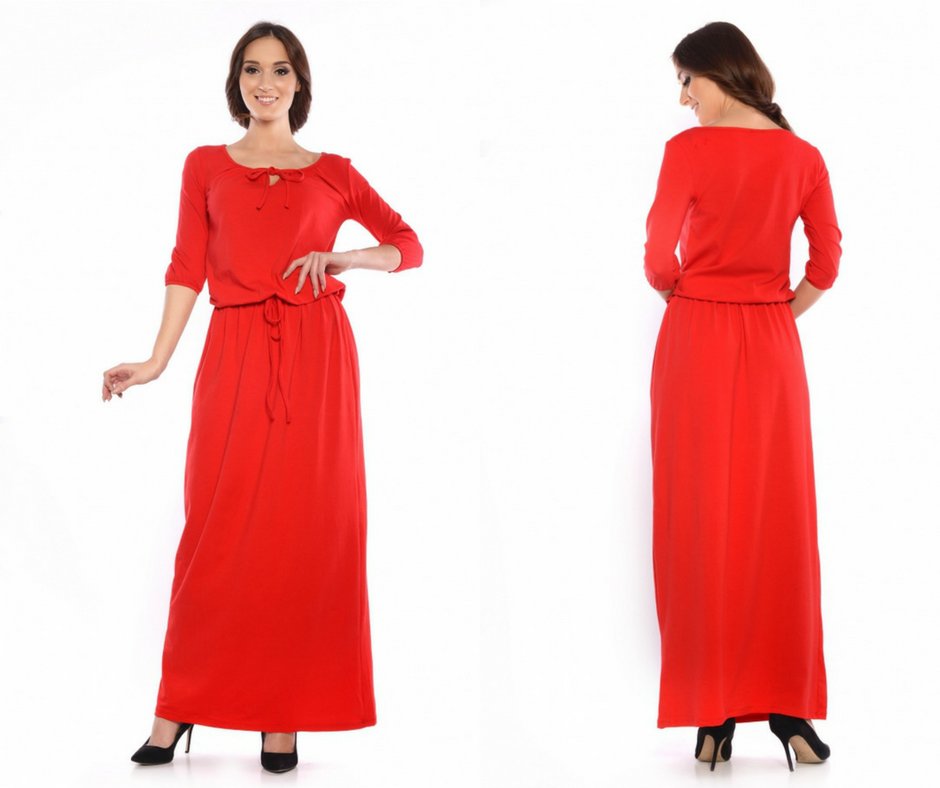 Dlouhá šaty s volným zavazováním, S/m