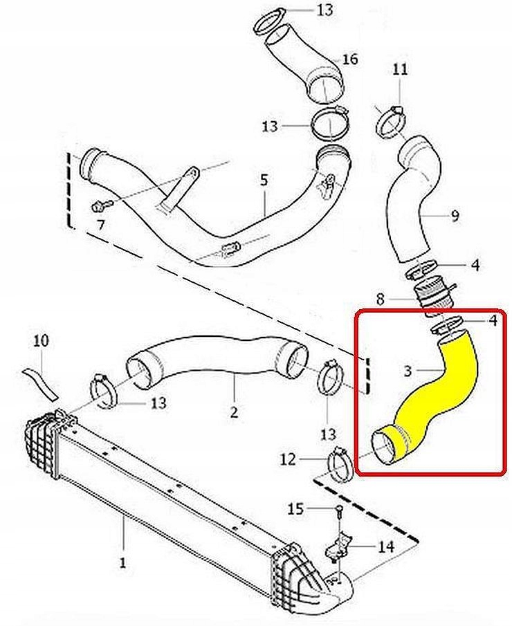 VOLVO S60 XC60 V60 2,4 PRZEWOD TURBO INTERKULERA Typ silnika Diesel