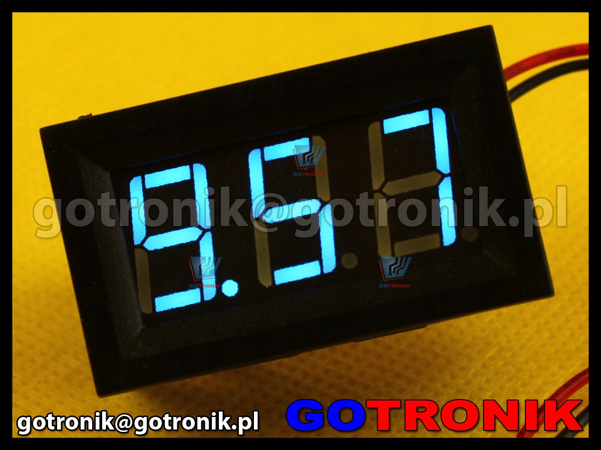 Woltomierz panelowy LED 3-30V CZERWONY __ BTE-033 Producent BTE