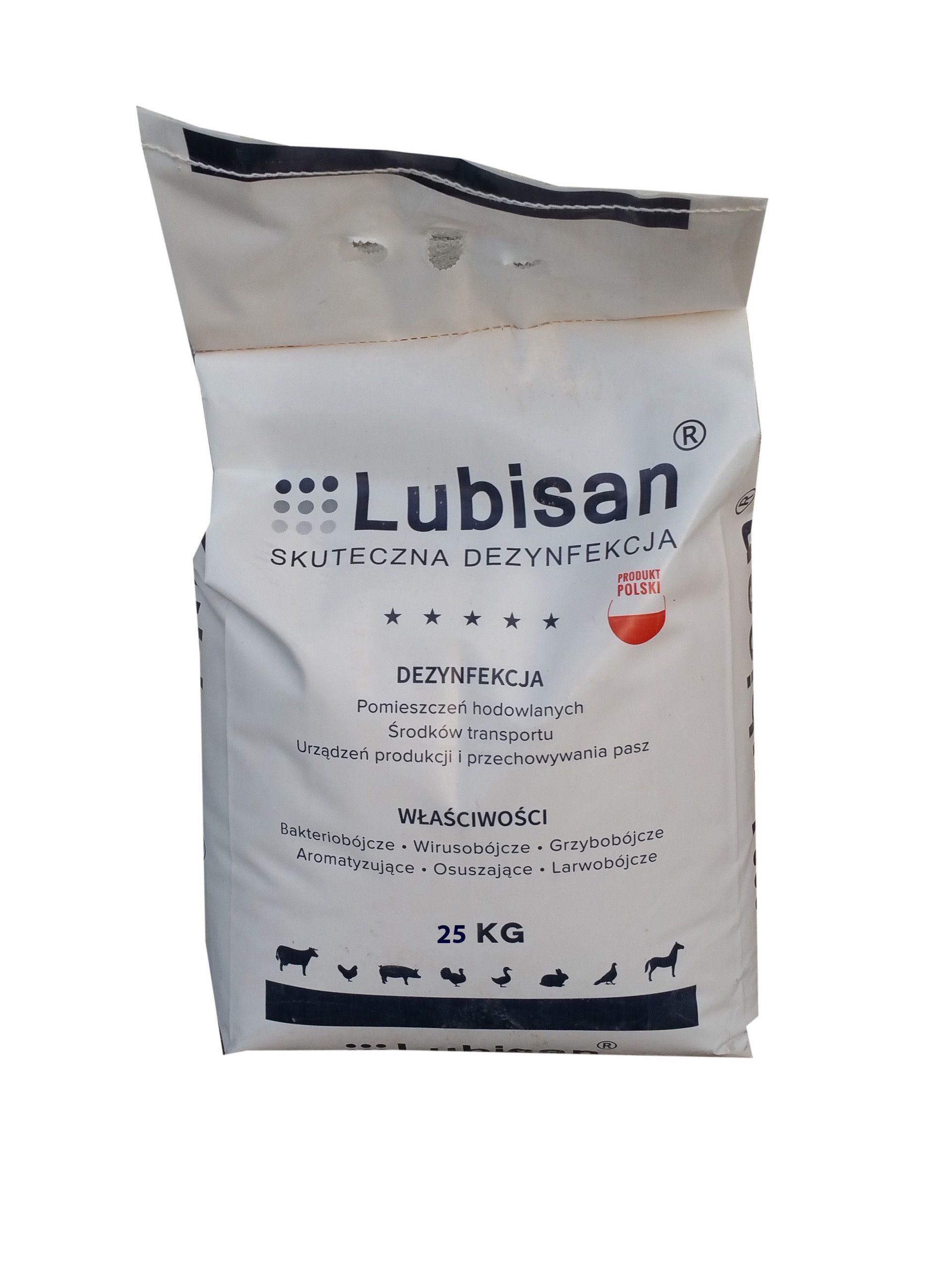 

dezynfekcja Lubisan 25kg króliki drób trzoda bydło