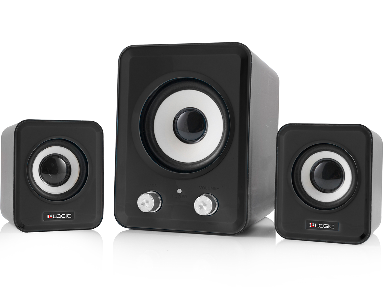 GŁOŚNIKI KOMPUTEROWE STEREO PC 2.1 SUBWOOFER + PODSTAWKA NA TELEFON GRATIS Stan opakowania oryginalne