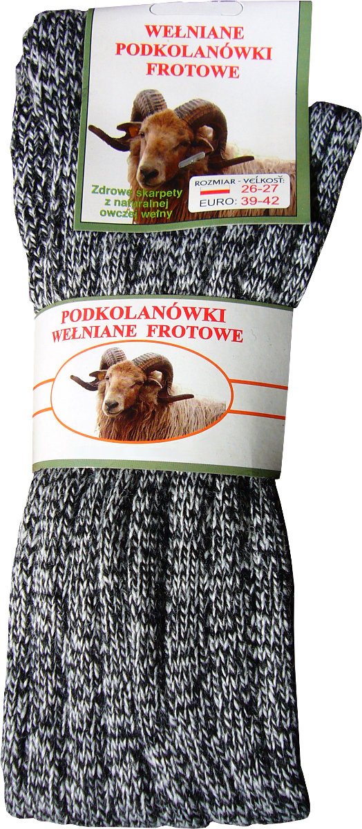 

Podkolanówki Wełniane Damskie Skarpety Wełna 35-38