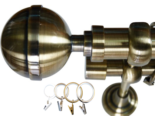 

Karnisz+ciche Kółka Metal 25/19MM Podwójny 280CM