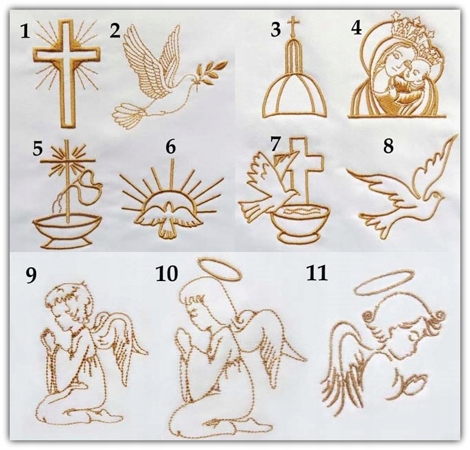 BIAŁA SZATKA szata do chrztu z IMIENIEM DATĄ napis Kolor biały