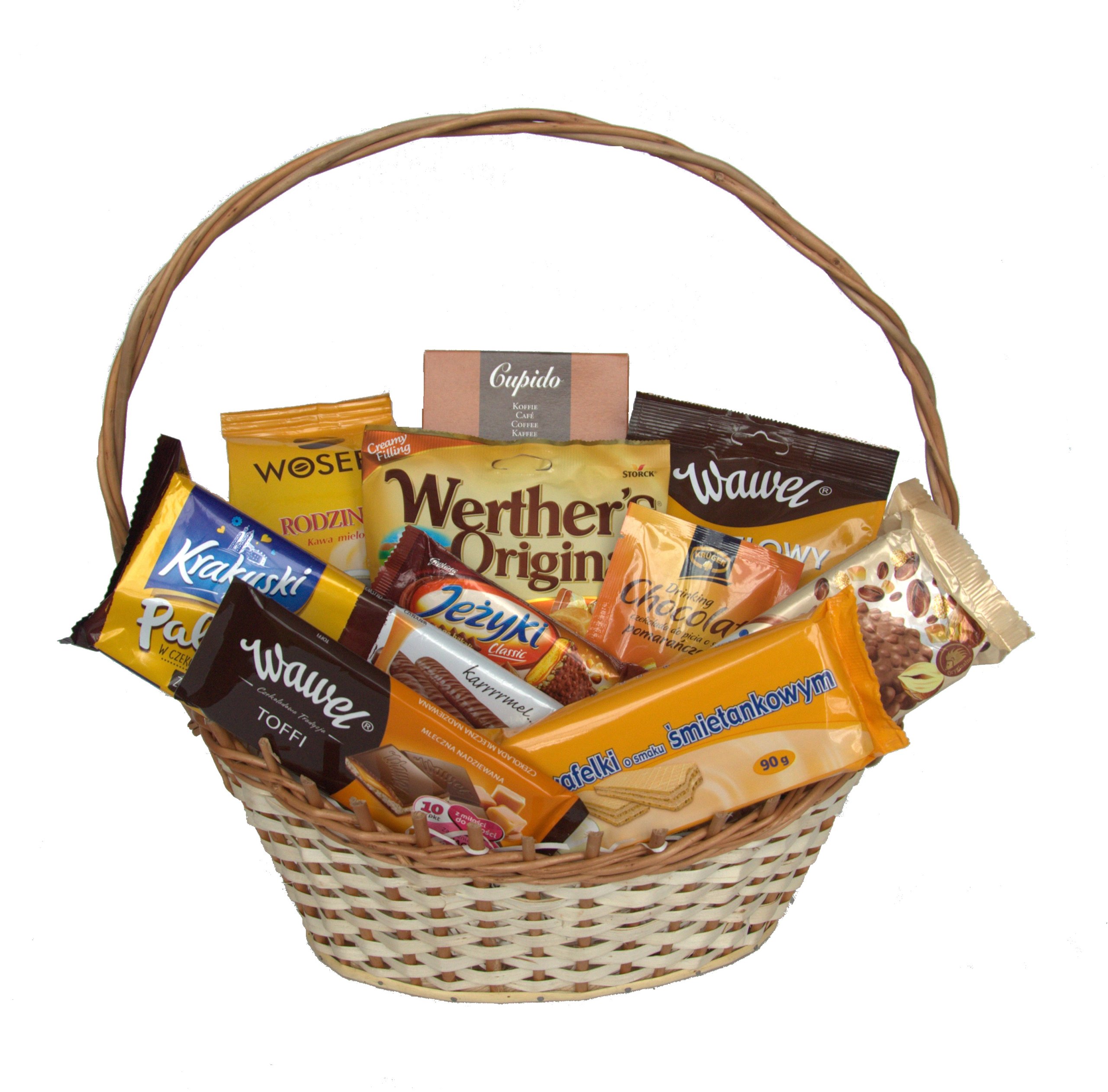 Idealny prezent, kosz upominkowy , kosz słodyczy