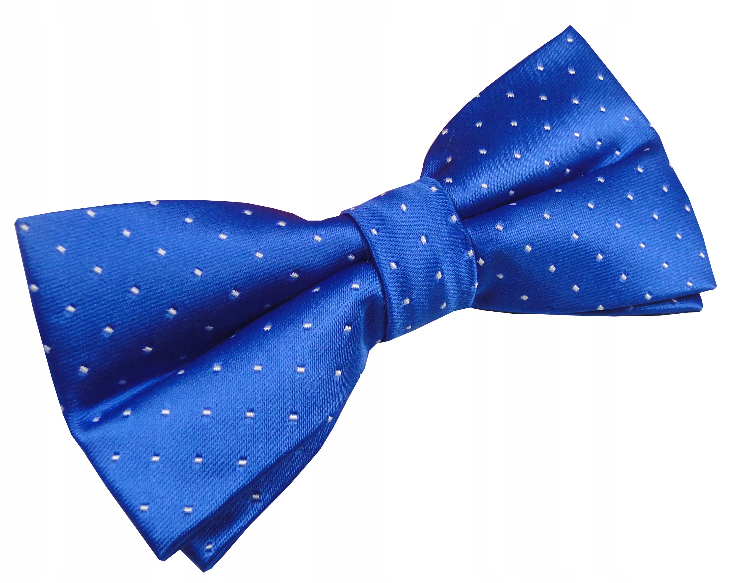 Mucha Muszka groszki kropki niebieska