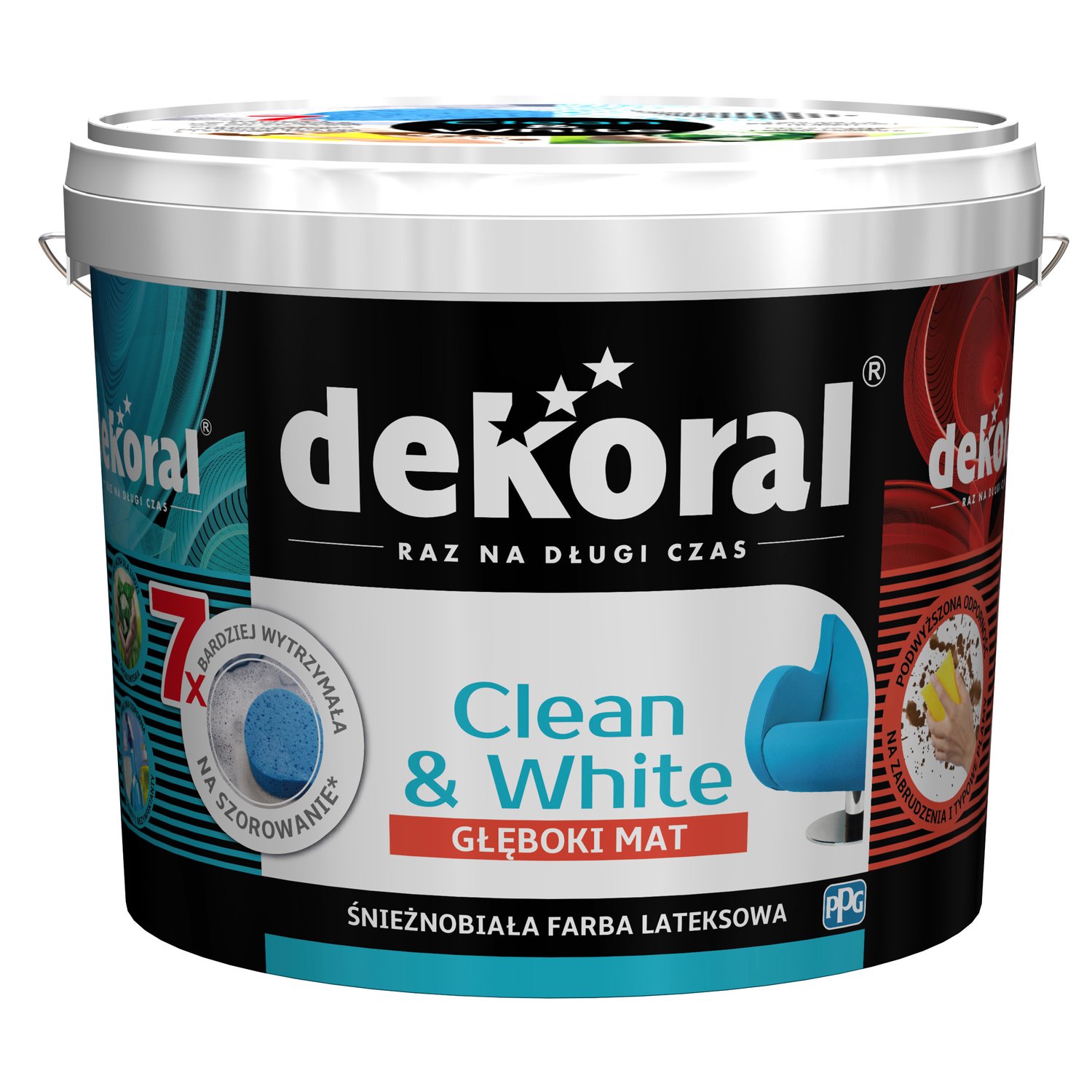 

Dekoral Biała Clean&White 10l Farba lateksowa