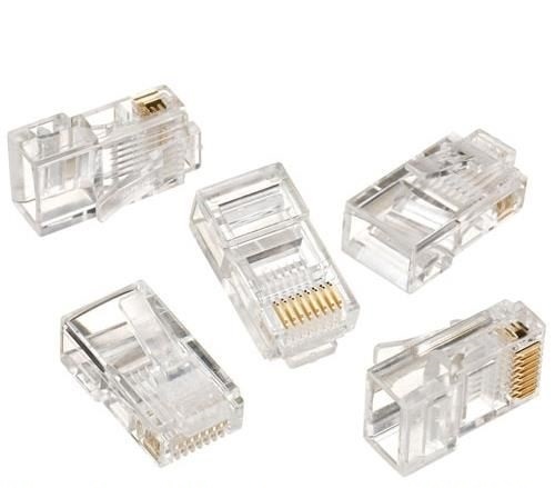 

50 szt Końcówki Wtyk Wtyki RJ45 8P8C internetowe