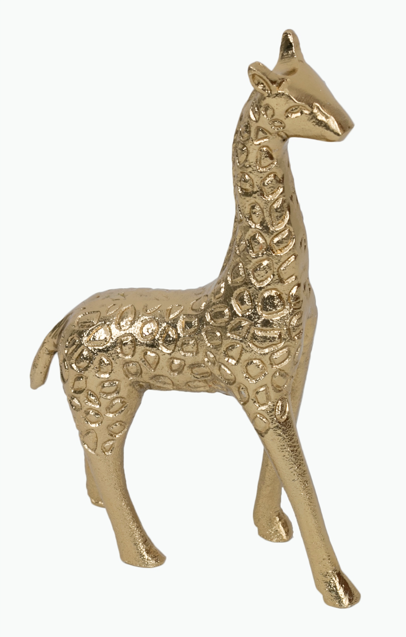 

Figurka na szafkę Metalowa Żyrafa kolor złoty 18cm