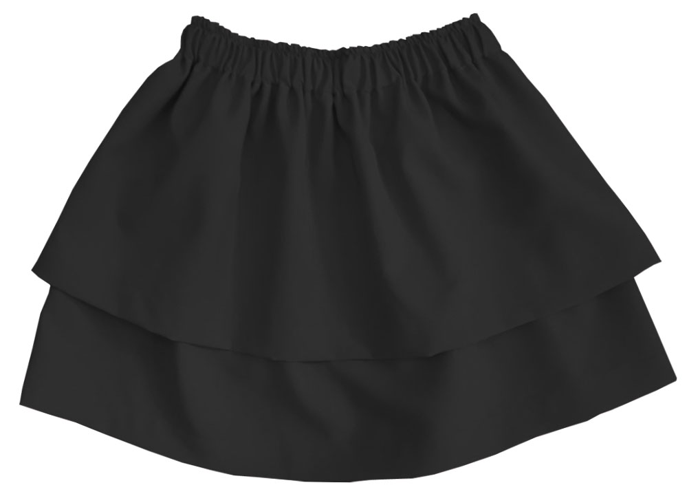 

Falbany Czarna spódnica mini warstwy S M L