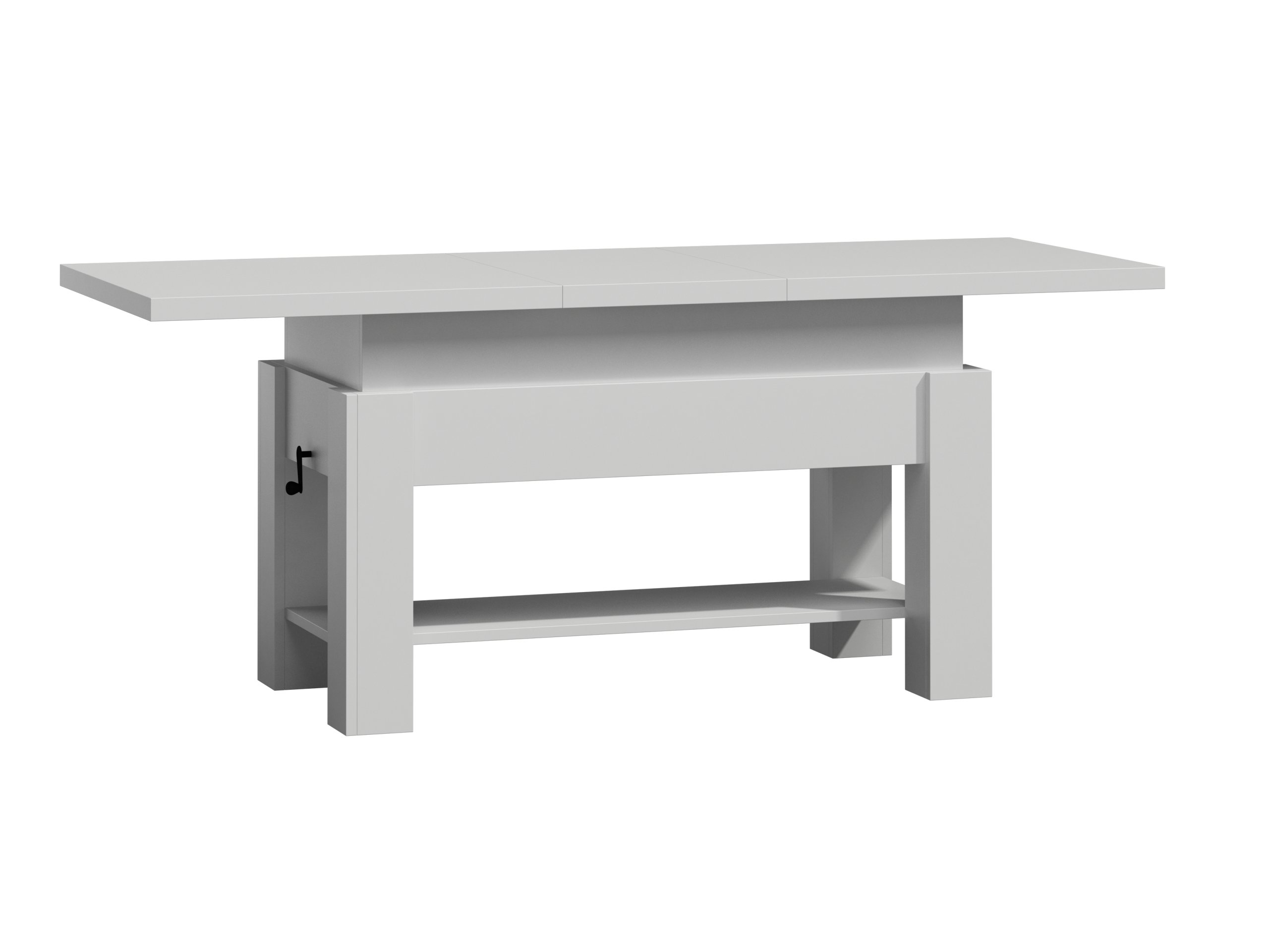 STOLIK ŁAWA PODNOSZONA Z PÓŁKĄ 140x70 DĄB CANYON Kształt blatu prostokątny