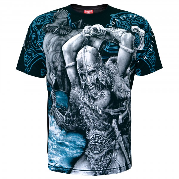biker, Aquila-Viking ours ESPRIT-T-shirt en coton/viking bodybuilding 
