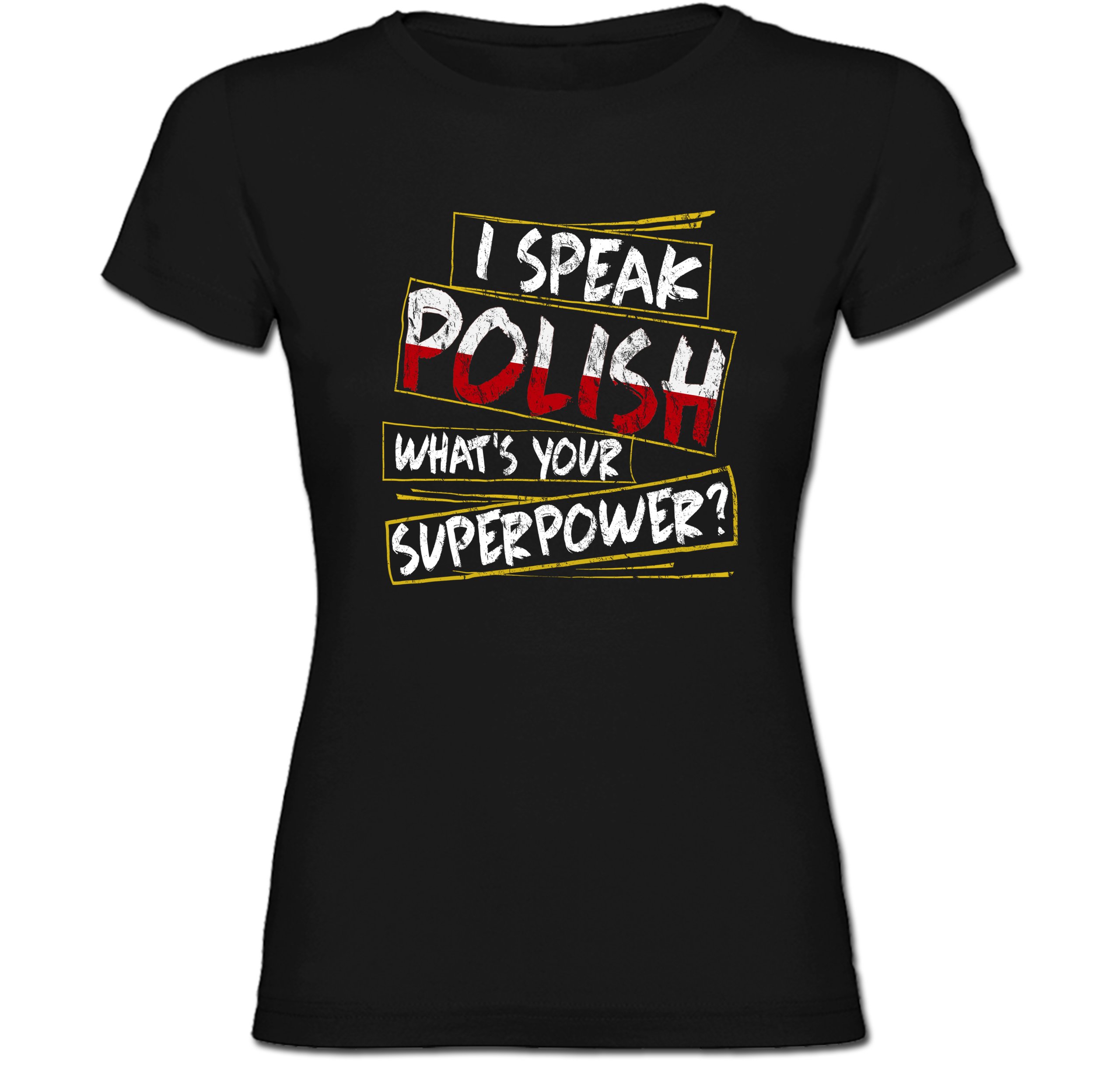 

Tshirt damski Patriota Superpower I speak Polish L