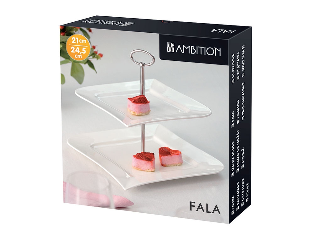 

Patera dwupoziomowa Fala Ambition ciasto owoce 2