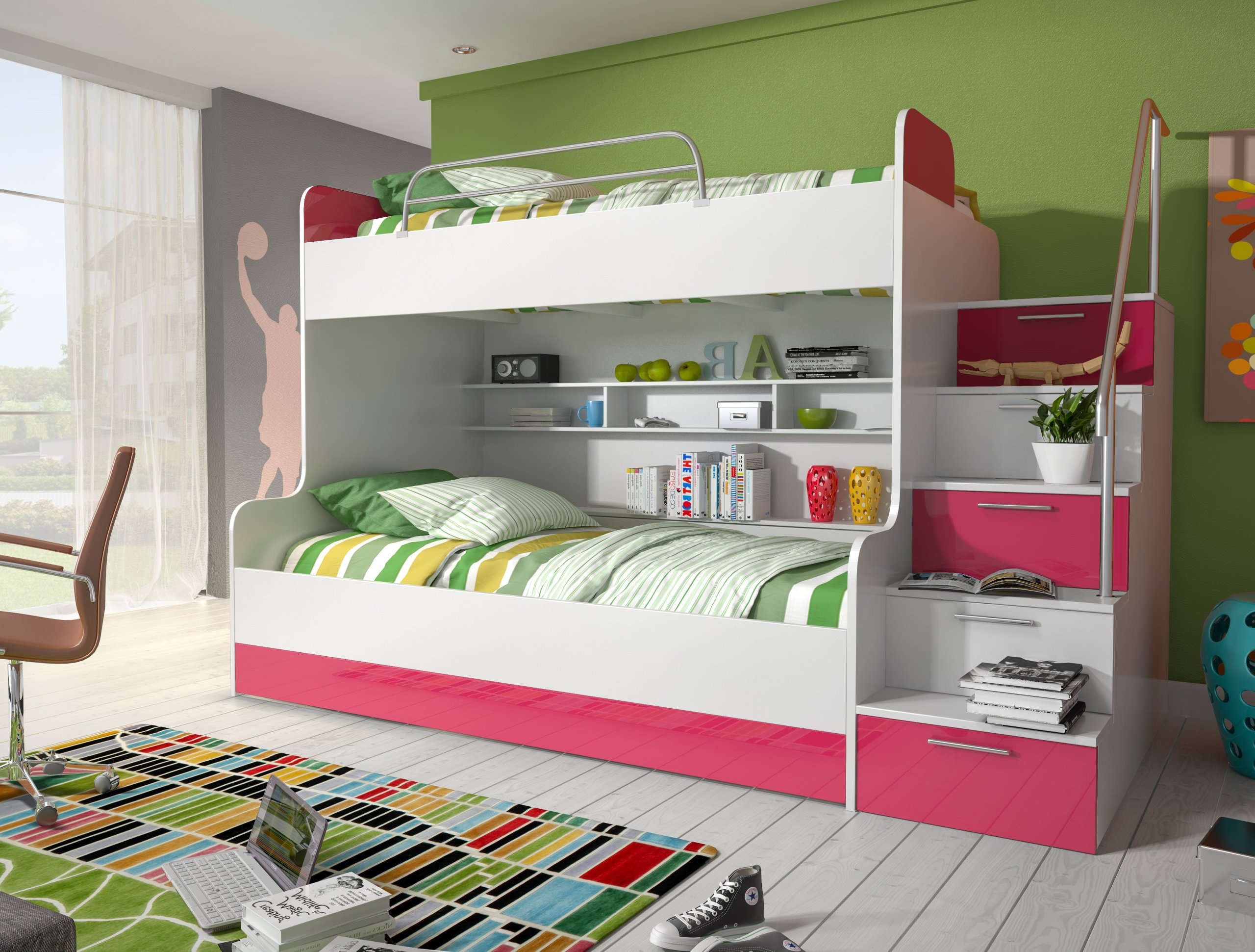 ŁÓŻKO PIĘTROWE - Materace gratis. Połysk 4 kolory! Kod producenta Piętrowe