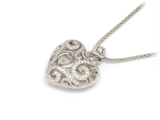 SREBRNY ROD. naszyjnik, wisiorek SERCE + ŁAŃCUSZEK Marka Inna marka