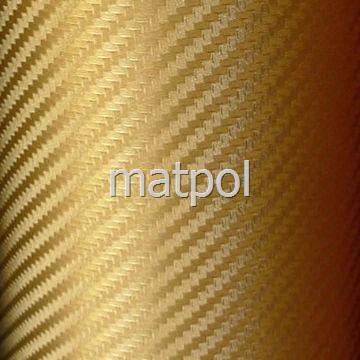 FOLIA ZŁOTA CARBON KARBON 3D ZŁOTY 50 x 152 cm Szerokość produktu 152 cm